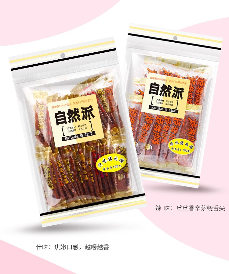 自然派猪肉脯100g蜜汁炭烧猪肉干独立包装