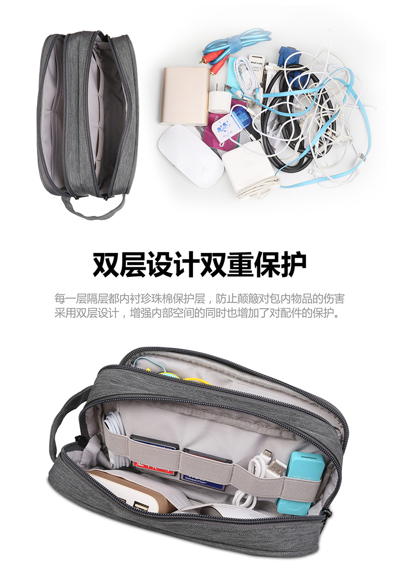 BUBM Apple macbook power mouse dữ liệu cáp lưu trữ túi điện thoại di động sạc kỹ thuật số sạc kho báu tai nghe dòng sạc điện thoại di động máy tính xách tay phụ kiện bảo vệ túi lưu trữ - Lưu trữ cho sản phẩm kỹ thuật số hộp đựng tai nghe bluetooth cute