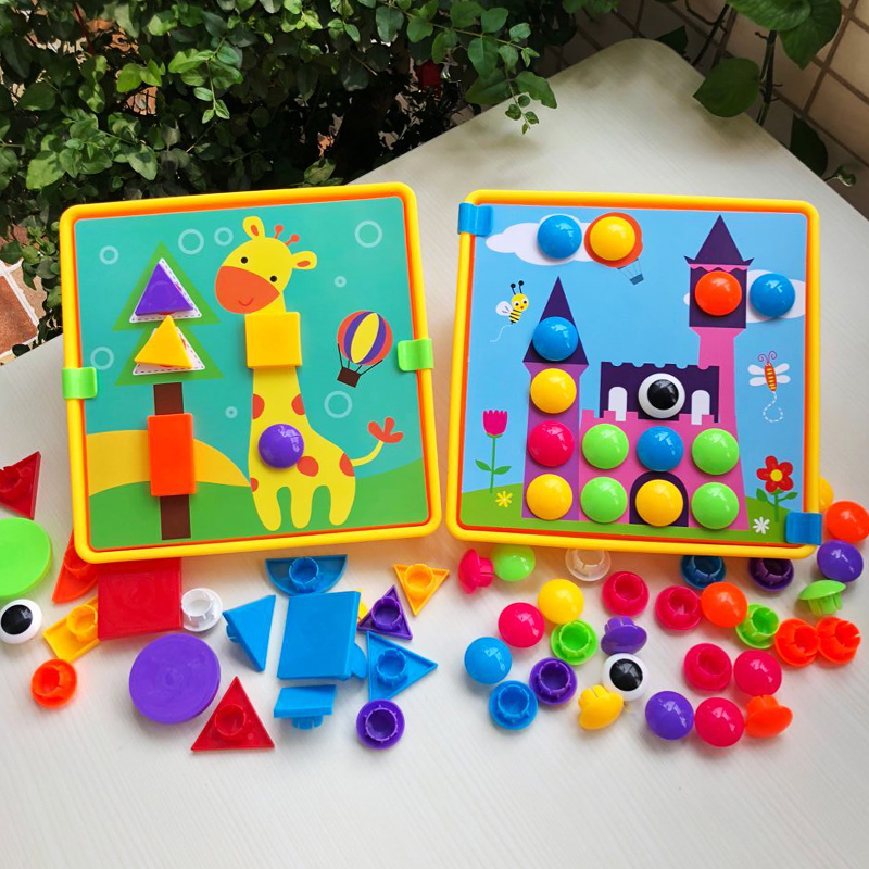 Children's toy boy 1-2-year-old intelligence development 3 female baby Mongol's early education puzzle mushroom nail kindergarten