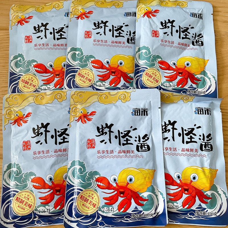 大连特产润禾虾怪酱,100g*5袋装,鲜香四溢的海鲜盛宴-虾酱/蟹黄酱/秃黄油-淘宝好物网