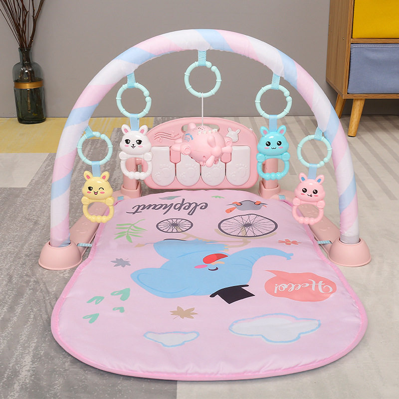 Foreign trade export infant remote control pedal piano baby early education rattle lighting music carpet fitness rack toys