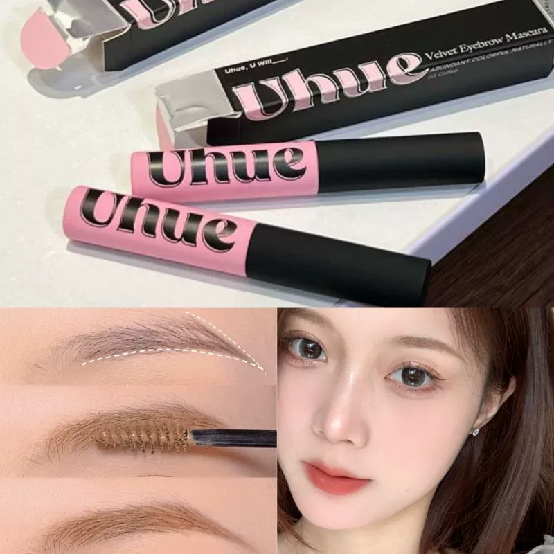 Дамские Wild Air Eyebrow! Бесплатная доставка UHUE бархатная тушь для бровей, водостойкая, длительного действия естественная трехмерная мягкая бровь
