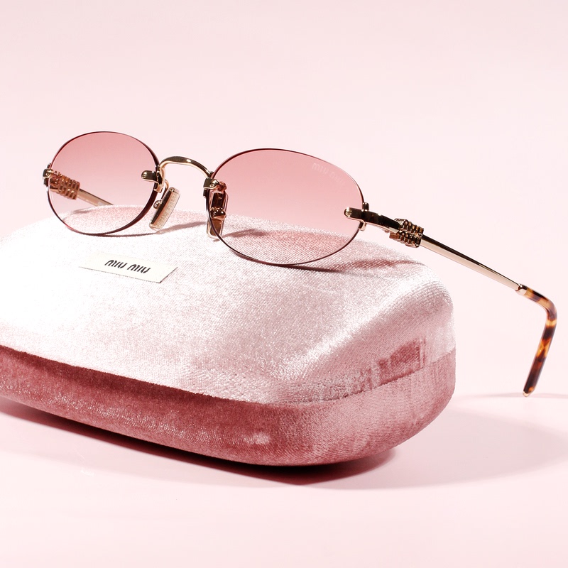 New Miumiu Sunglasses for Vacation Travel, Metal Trendy Personality Frameless Sunglasses 0Mua54S New Miumiu Sunglasses for Vacation Travel, Metal Trendy Personality Frameless Sunglasses 0Mua54S