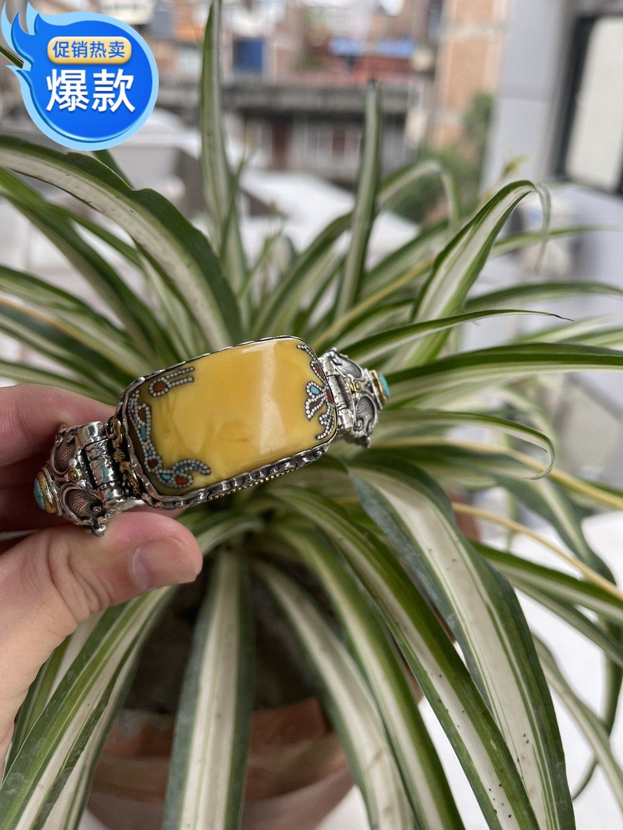 Nepal India original new pure hand-made old honey wax bracelet court of the court made by teacher