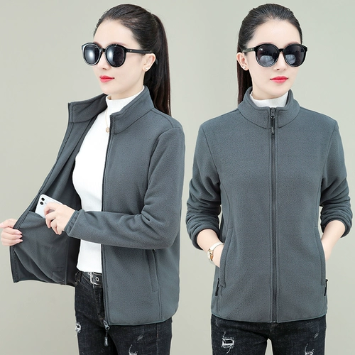 Бархатная демисезонная модная куртка, удерживающая тепло двусторонная толстовка для матери, для среднего возраста