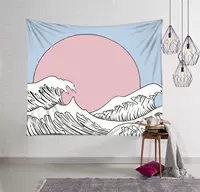 Nhật Bản phong cách Nhật Bản ukiyo-e lướt tường treo nền vải trang trí tấm thảm khăn trải bàn thảm treo tường trang trí phòng ngủ