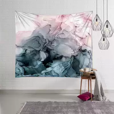 Chinese Feng shui ink pattern Nordic ins hanging cloth wall background decorative painting tapestry wall decoration beach towel table cover cloth