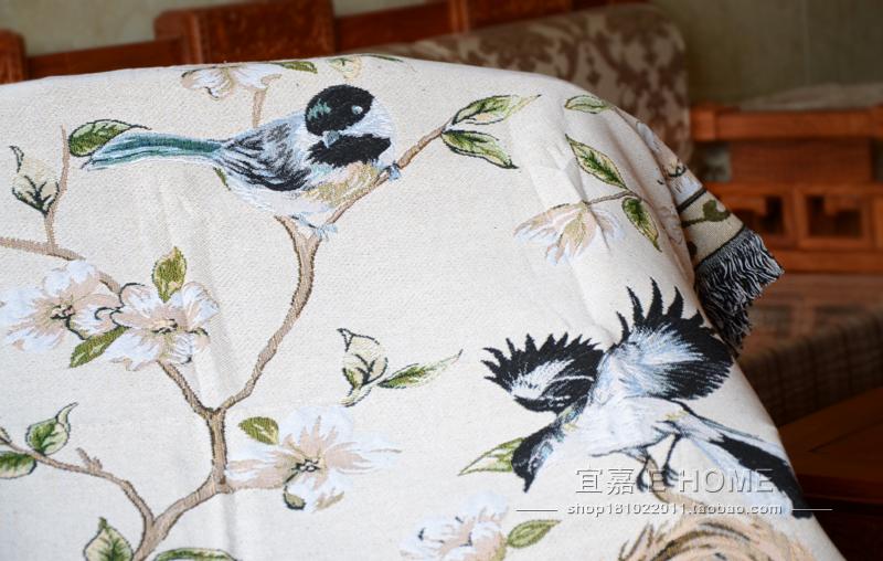 Trắng Monet Sofa Chăn Giải trí Chăn bông Dòng Chăn Thời gian Đi bộ Chăn Sofa Khăn Bohemia - Ném / Chăn chăn nỉ nhung