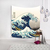 Kanagawa Surfing Japanese Ukiyo-e waves hanging cloth wall background decoration painting cloth ins Nordic tapestry