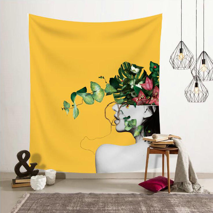 Vintage văn học gió Bắc Âu in treo tường vải nền trang trí tấm thảm tấm thảm tấm thảm tường khăn bãi biển khăn trải bàn thảm treo tường phòng khách