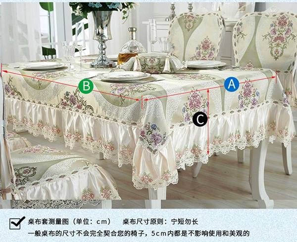 Ghế ăn phong cách châu Âu đệm vải bàn vải ghế ăn đặt bốn mùa vải ghế đệm chống trượt đệm bàn