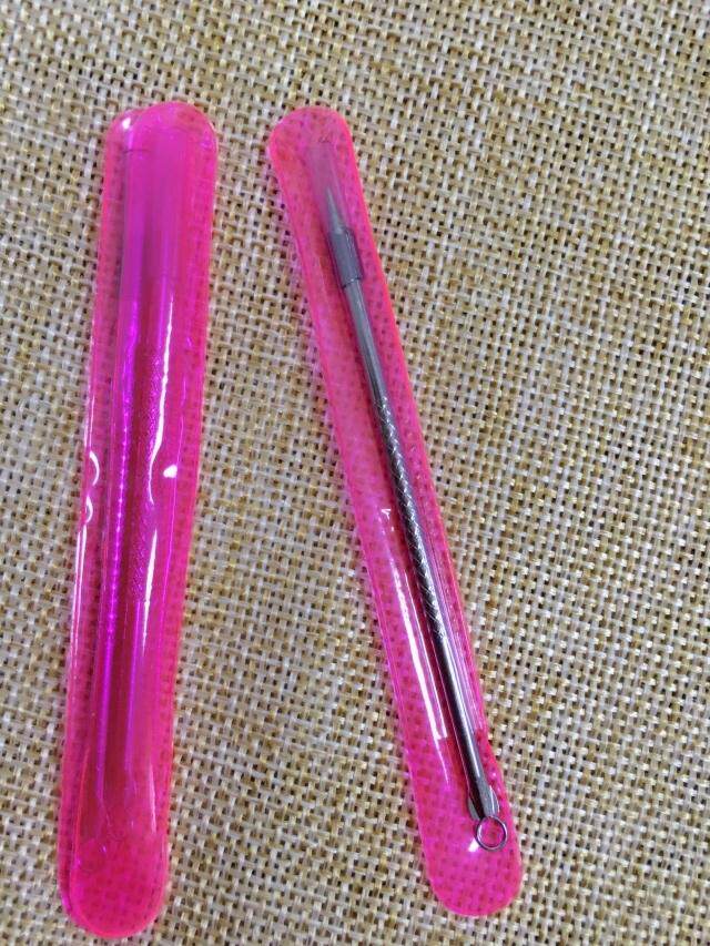 Double-headed acne needle acne needle acne needle 82mm long black head needle electroplated carbon steel acne needle short needle