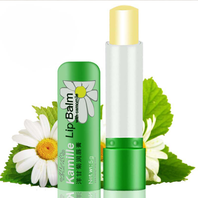 3 sticks of Heng Fang Xin's love small chamomile lip balm plant repair anti-drying freeze-cracking gem moisturizing winter