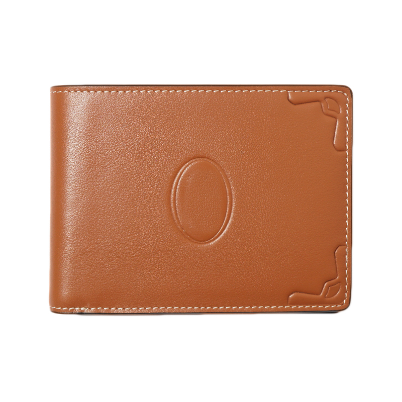 New Wallet with Embossed Nappa First-Layer Cowhide Leather, Crafted with a Classic Design, Available in Two Colors