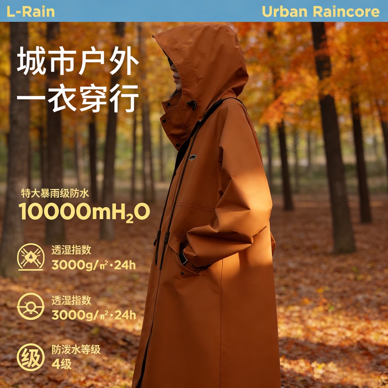Raincoat, Long Style, Full-Body Protection Against Heavy Rain, Adult Women's Style, Outer Wear, 2026 New Fashion Raincoat, Outdoor Hiking Special