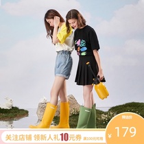 Rain shoes women fashion new wear 2021 spring and summer waterproof non-slip adult rain boots high tube long tube water shoes women