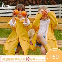 l_rain Childrens raincoat for girls kindergarten primary school students long full body waterproof boy protection baby PU raincoat