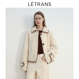 Yuanyi letrans modern milk coffee importierte hill fur merino fur einteilige gepresste karierte pelzjacke