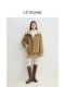 Yuan Yi Letrans Snow Mountain Tour Sheepskin Shearling Hooded Faux Fur One-Piece Straight Short Fur Coat