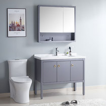 Nordic Wind Light And Luxurious Bathroom Cabinet Combined Hand Wash Basin Washbasin Suspension Cabinet Floor Type Toilet Toilet Wash Terrace