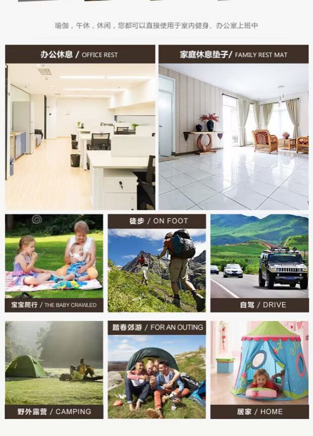 Sa mạc Lạc đà Ngoài trời Độ ẩm Pad Cắm trại Tự động Bơm hơi Mat Lều đôi Pad ngủ 3-4 Người dày 5cm - Thảm chống ẩm / Mat / Gối khăn trải picnic