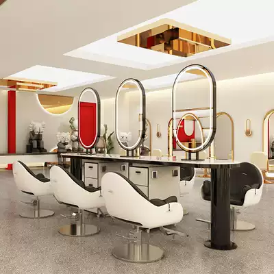 High-end manufacturing new unique net celebrity hair salon mirror table hair salon special trendy simple hot dyeing
