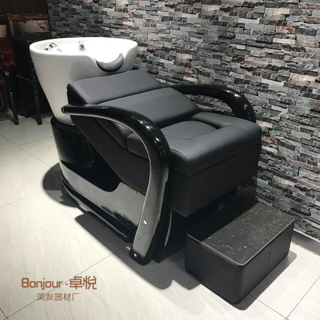 European-style retro minimalist hairdressing shampoo bed hair salon special can sit semi-recumbent pedal flush bed Liyun shop tide shop