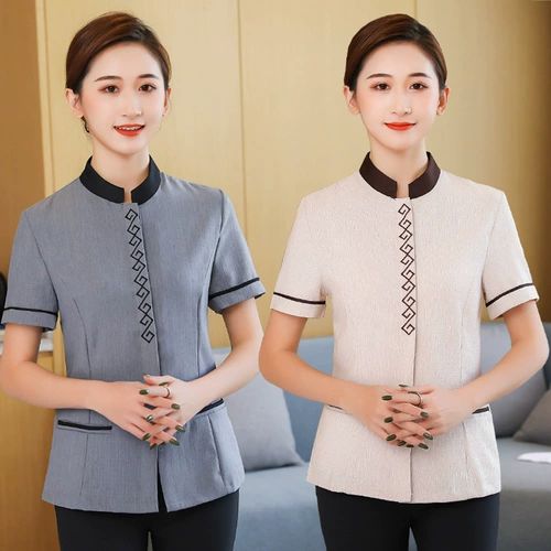 Летняя одежда, комнатный комплект для отеля для работы, короткий рукав