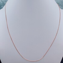 Russian jewelry AU585 Zijin counter rose gold necklace female 18K Chopin chain plain chain new live
