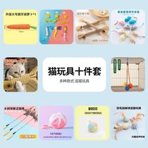 Cat toy set self-pleasure and boredom relief laser cat teasing stick feather teeth grinding and chewing resistance a complete list of commonly used cat supplies for kittens