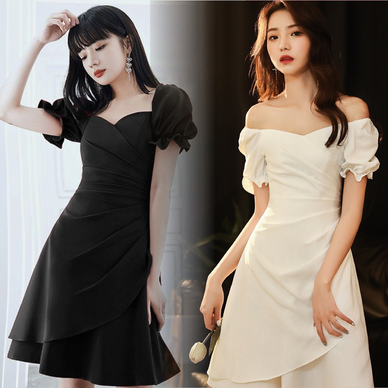 White Dress for Women, Suitable for Marriage Registration, French-Style Toast Dress, Light Wedding Dress, Engagement Dress, Can Be Worn Casually as a Small White Dress White Dress for Women, Suitable for Marriage Registration, French-Style Toast Dress, Light Wedding Dress, Engagement Dress, Can Be Worn Casually as a Small White Dress