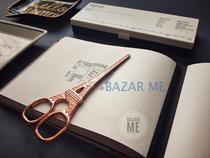 BAZAR ME retro modern rose gold Eiffel Tower styling decorative scissors ornaments 15CM