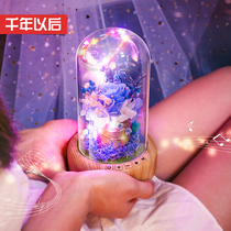  Tanabata Valentines Day imported eternal flower gift box fresh rose glass cover gift for girlfriend and wife Bluetooth speaker