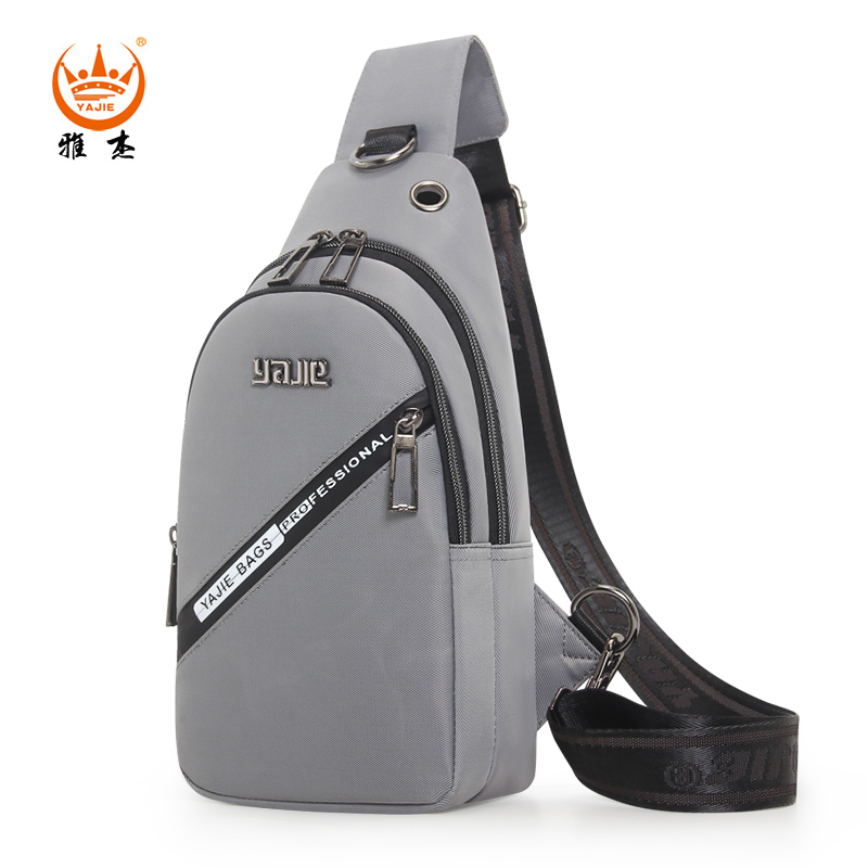 Yajie 2021 new chest bag men's waterproof Oxford cloth sports bag mobile phone bag shoulder messenger bag IPAD small wallet