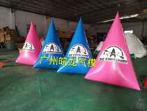 Inflatable advertising model water triangle cylindrical buoy float warning spot custom water toy