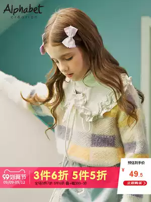 Love Faber children's clothing 2021 New Girls Fake collar children's wild collar spring