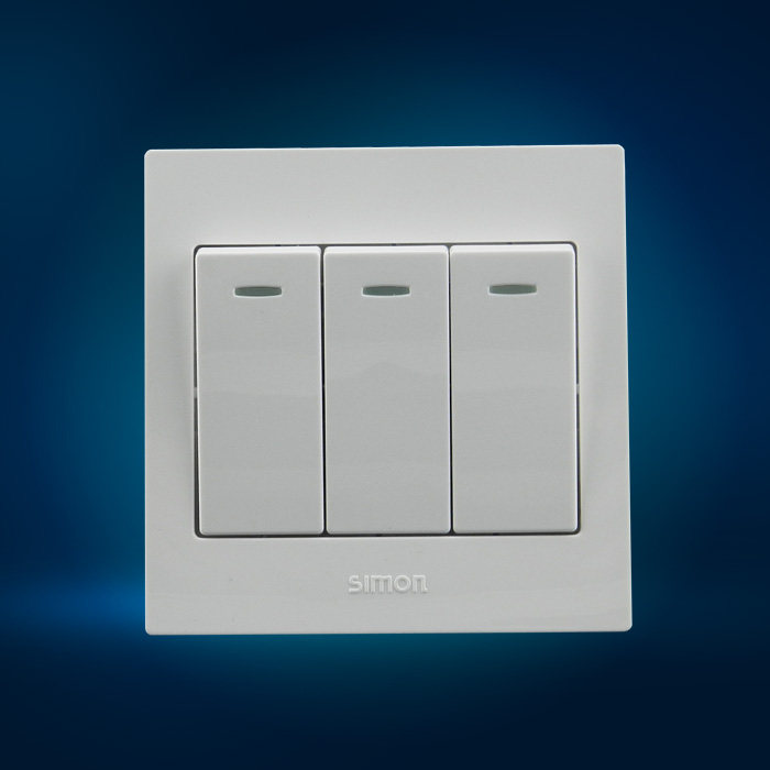 Simone triple open double cut switch socket panel triple double switch headboard triple double connected 86 type wall L51032BY