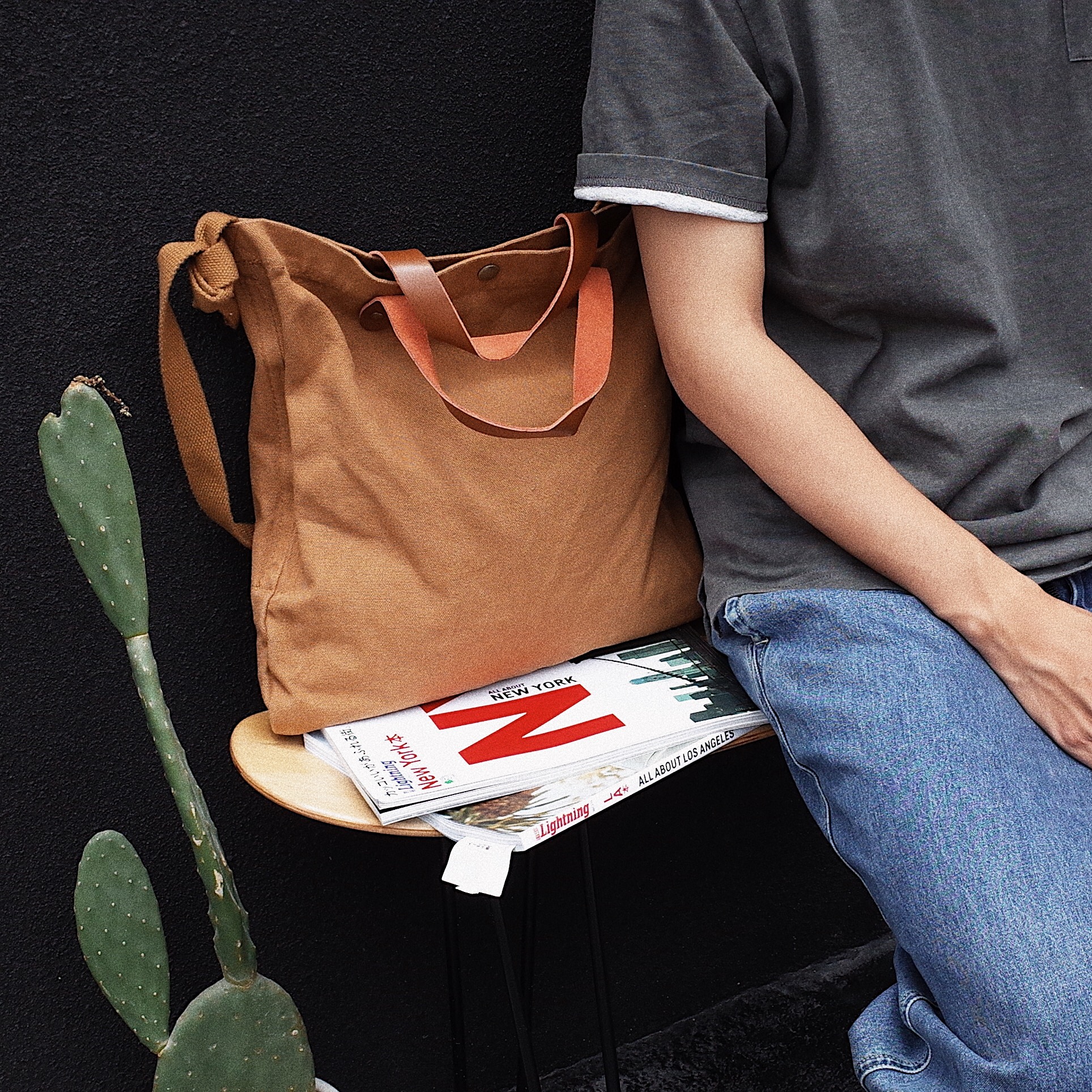 SKC mới Nhật Bản vải canvas Nhật Bản Túi Messenger đi lại hàng ngày Túi tote unisex - Túi của con người túi xách elly