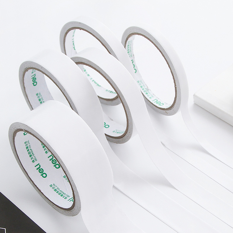 Deli Double-sided Tape High Viscosity Double-sided Tape 10M Thin Double-sided Adhesive Paper Tape Office Stationery Wholesale