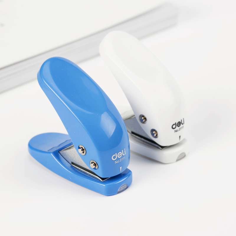 Deli cute mini single hole punch Portable manual punch Hand account bill diy book punch stationery