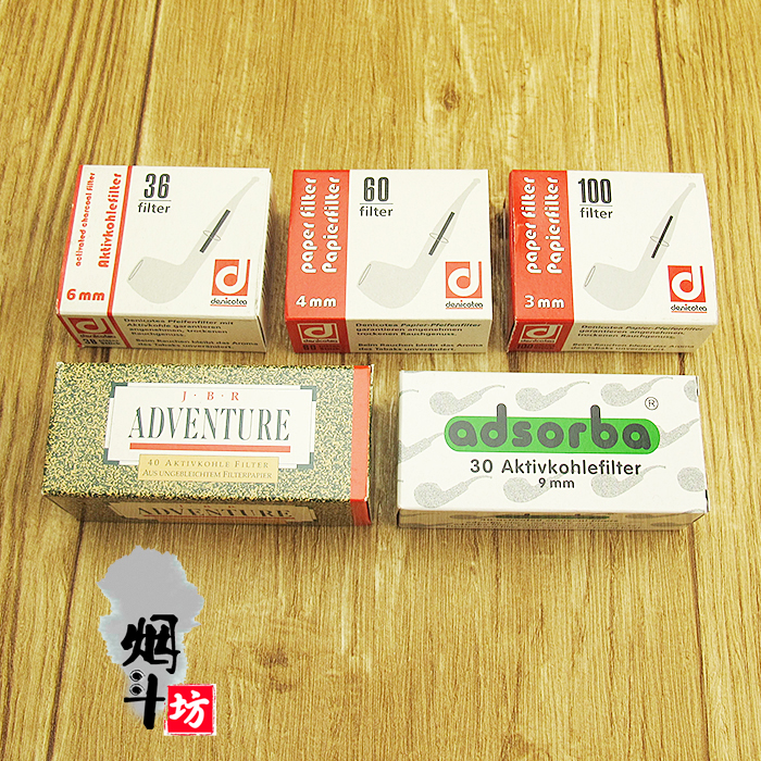 Denicute Denicotea Germany imports activated charcoal tobacco cigarette holder filter core paper core 3 4 6 9MM