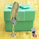 Выдуманная ручная изящная 925 серебряного давления бейсбол мульти -спиртный серии перьев табак.