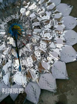 2 meters pure white double ball bright wreath funeral supplies