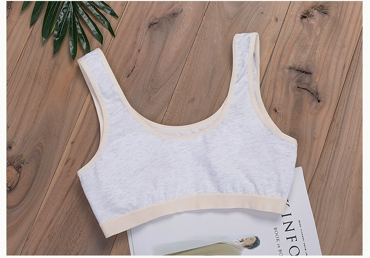 Cô gái lớn áo ngực trẻ em cotton tinh khiết kiểu áo vest học sinh trung học cơ sở nữ sinh đồ lót thời kỳ phát triển áo ngực mỏng phần 2 mảnh - Push Up Bras