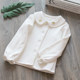 Girls' shirts plus velvet thick winter clothes 2022 new foreign style baby bottoming shirt top children's lapel white shirt