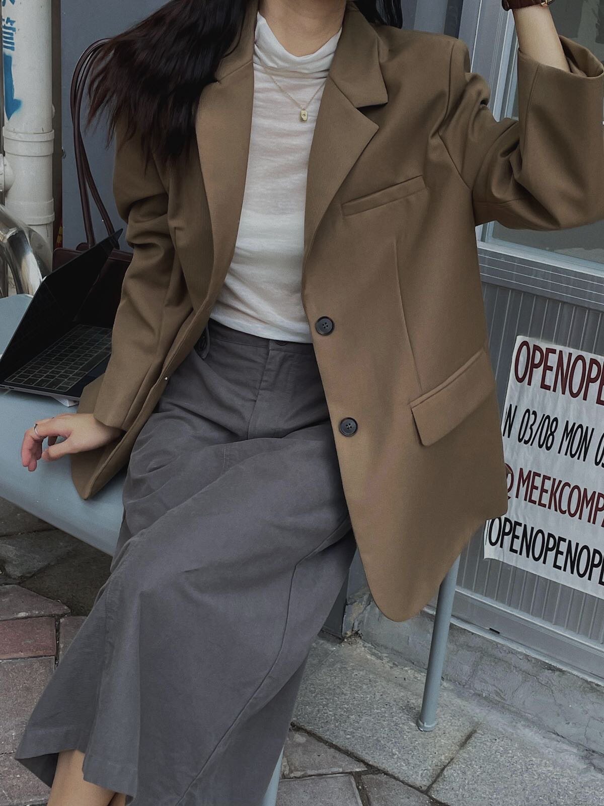 Clearance original 169 yuan SOUL all-match simple solid color slim high waist A-line skirt for women