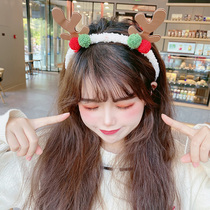 Christmas decorations small gifts children adult Christmas hair hoop snowflake sequin antler head buckle holiday hair hoop female