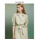 Sanconi Smart Commuting Shirt Dress 2024 Spring Mint Mambo Temperament Puff Sleeve Skirt ສໍາລັບແມ່ຍິງ