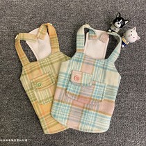 Dog cat clothes Autumn and winter thickened hanging vest Pet clothing Teddy bear two-legged suit