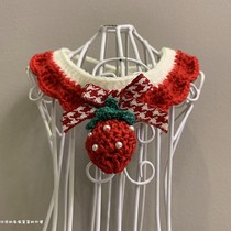 Hand woven wool Pet collar Cat dog wool collar Pet cute collar Muppet beauty short ornament